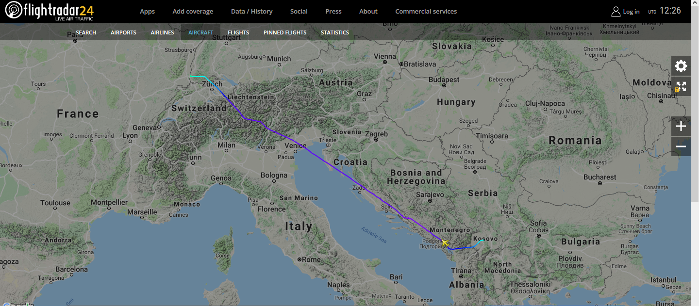Informatë në lidhje me Aeroplanin ALK Airlines i linjës Prishtinë – Basel